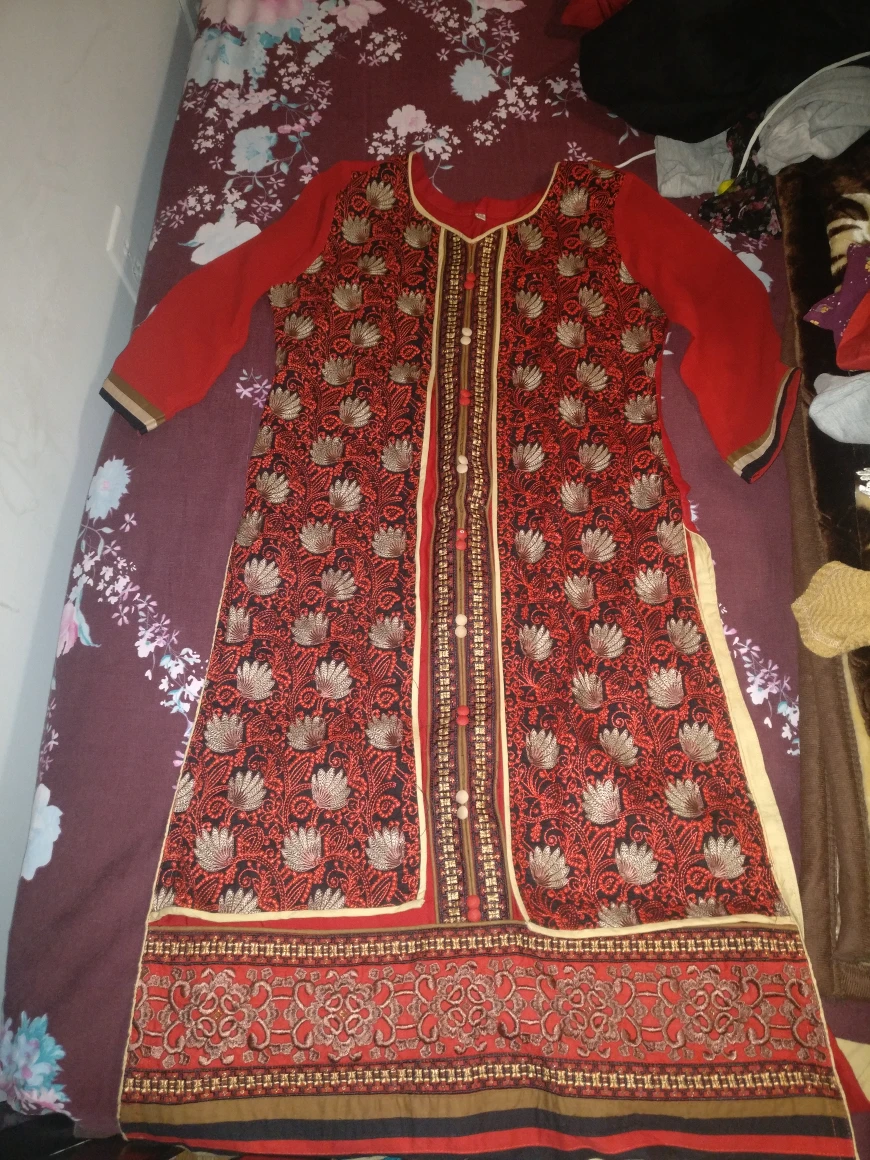 Red Indian dress 2 piece