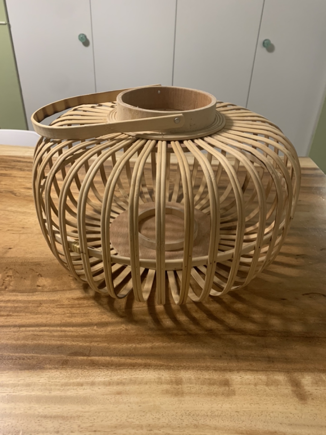 Bamboo lantern basket, candle holder thumbnail