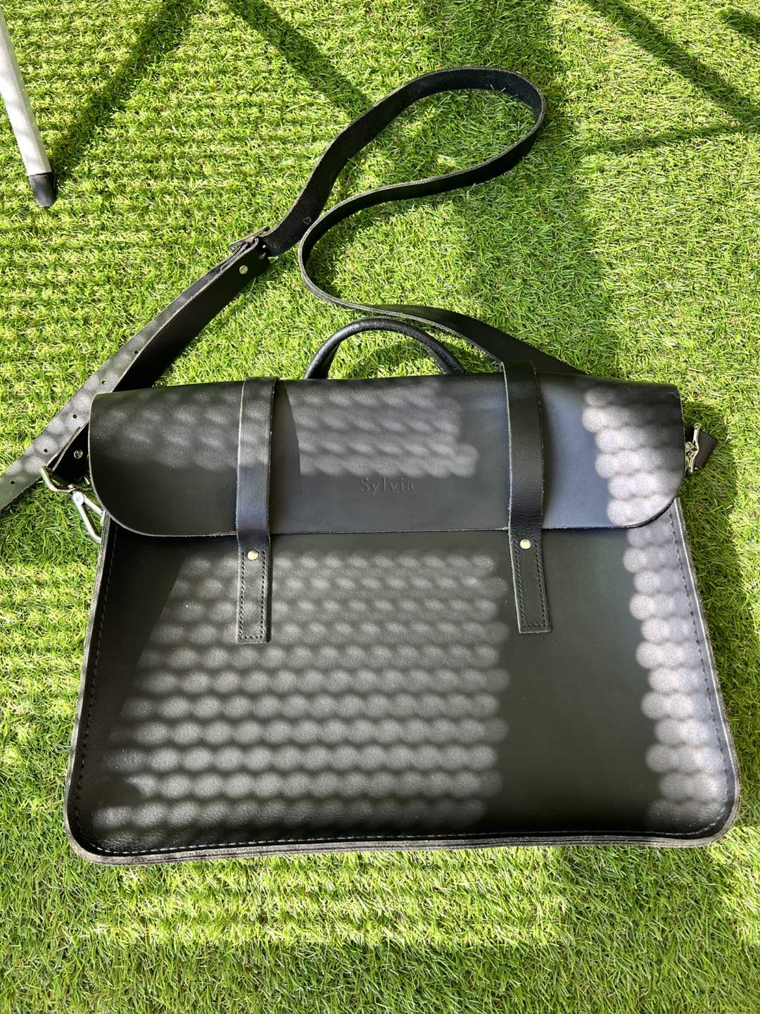 Black Leather Satchel Bag - photo 2