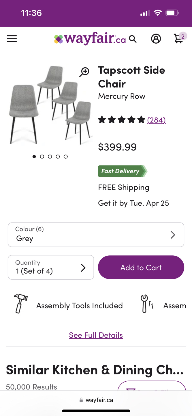 4 Grey Upholstered Dining Table Side Chairs - photo 2