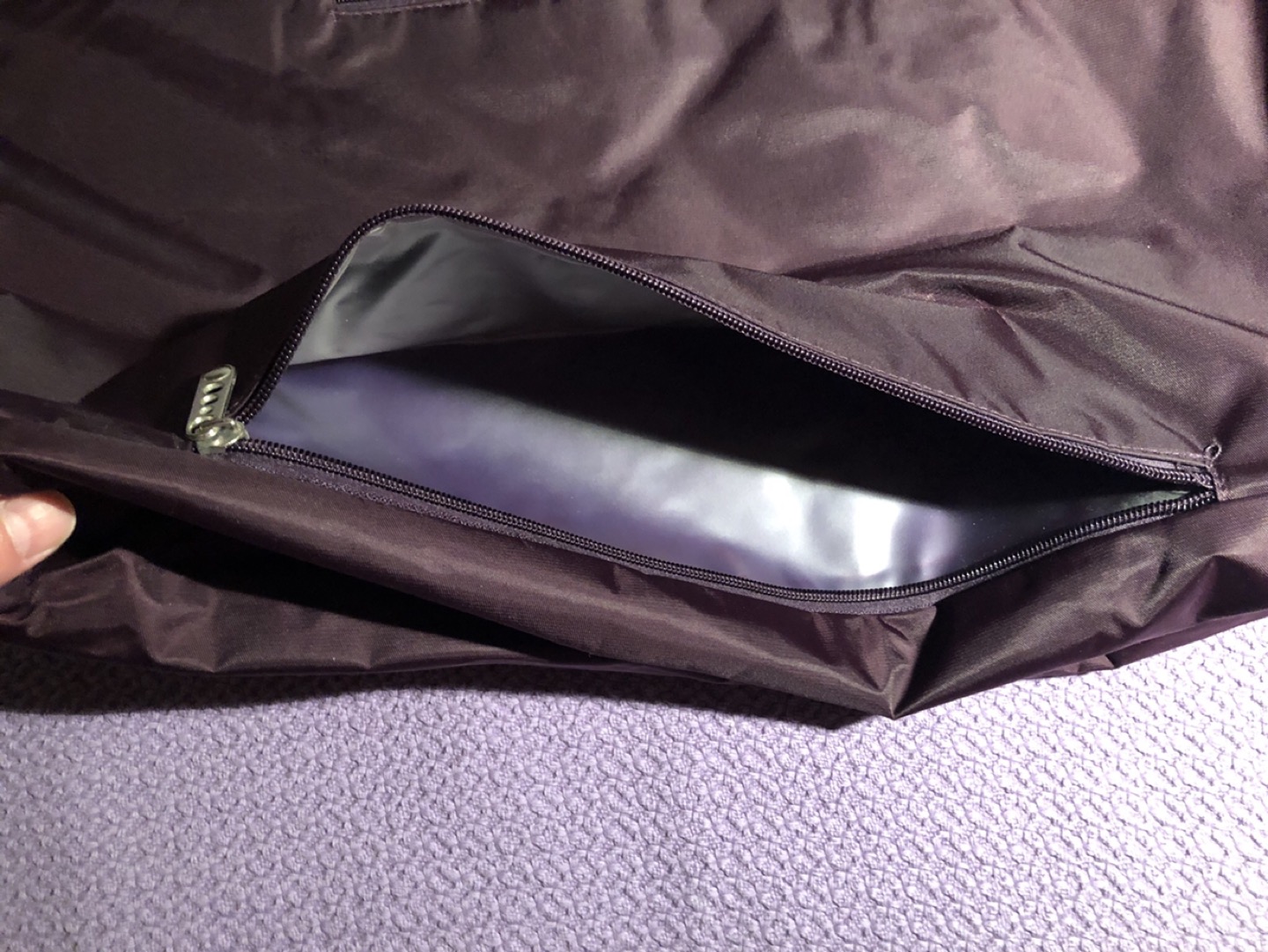 Nylon Tote with Laptop Pocket - Purple image indicator(6)