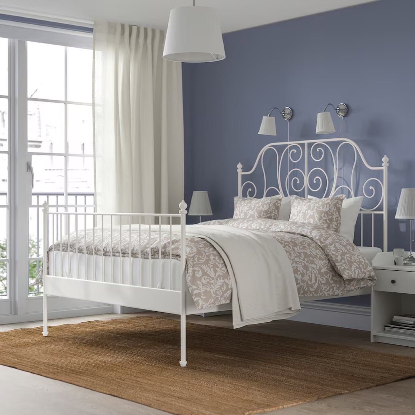 🛏️ White ikea queen bed frame