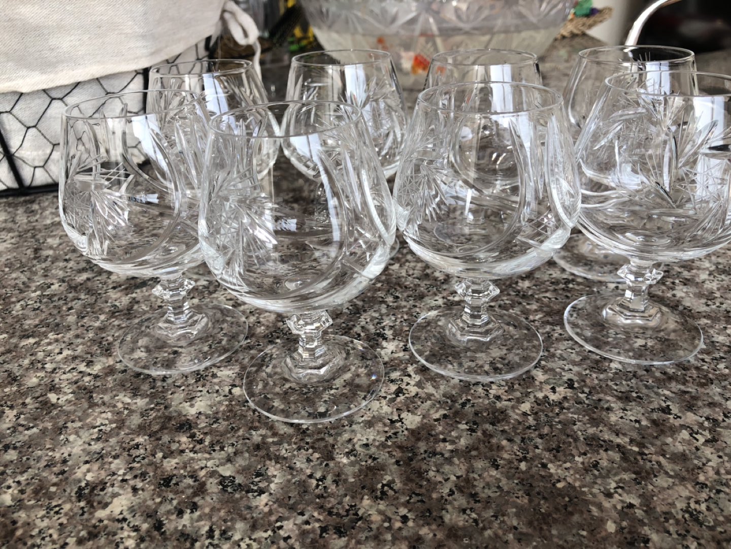 8 of pinewheel wine crystals glass thumbnail