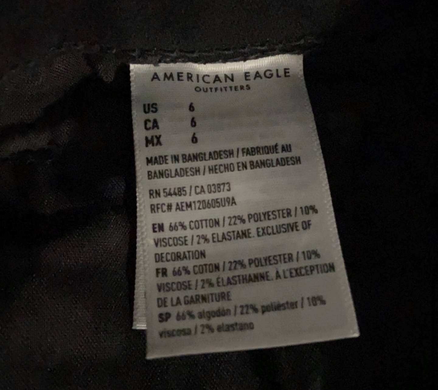 American Eagle Black Hi Rise Shorts NWT image indicator(4)