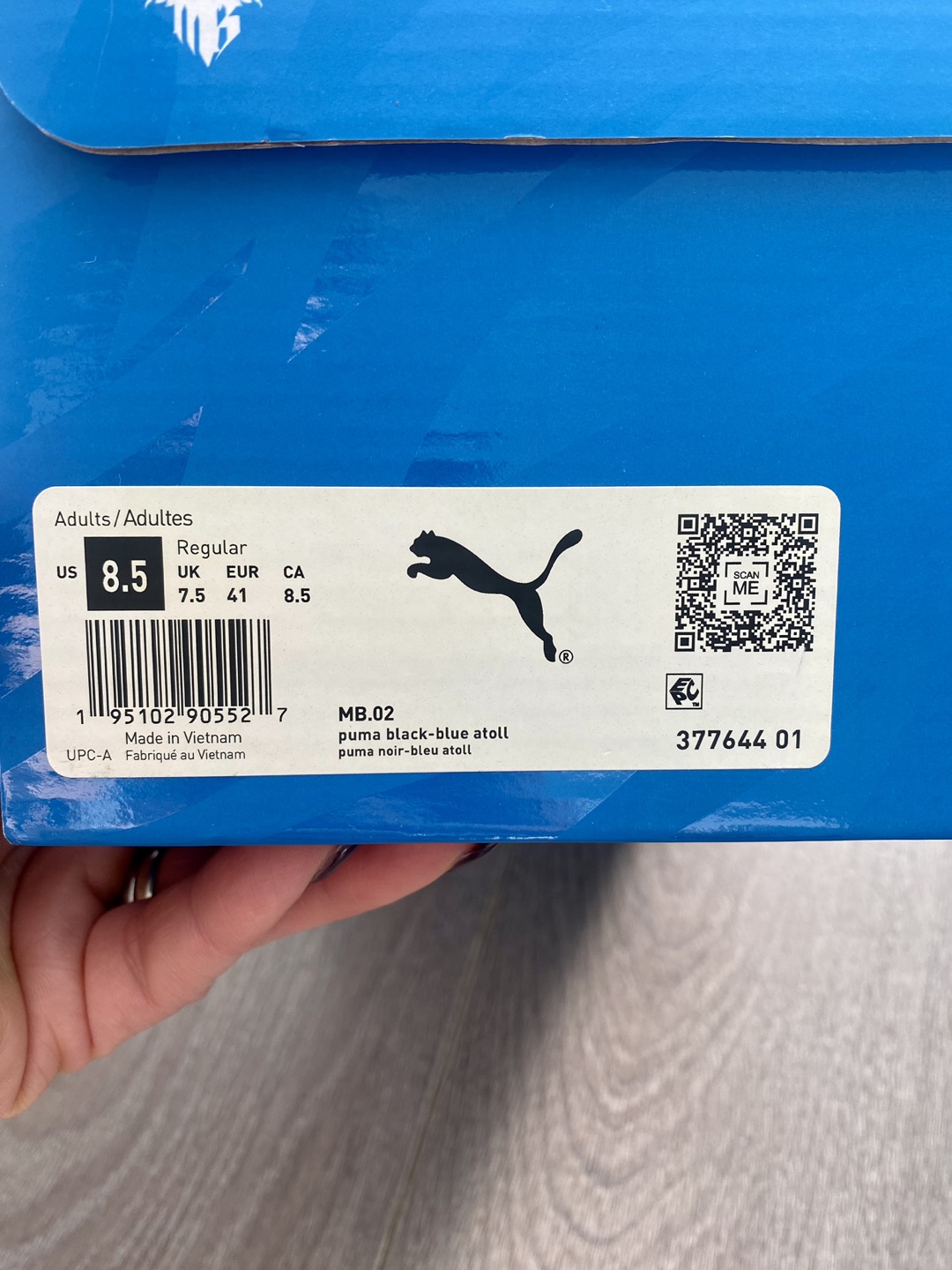 Lamelo Puma MB.02 Black Blue Basketball Shoes, Size 8.5 - photo 4