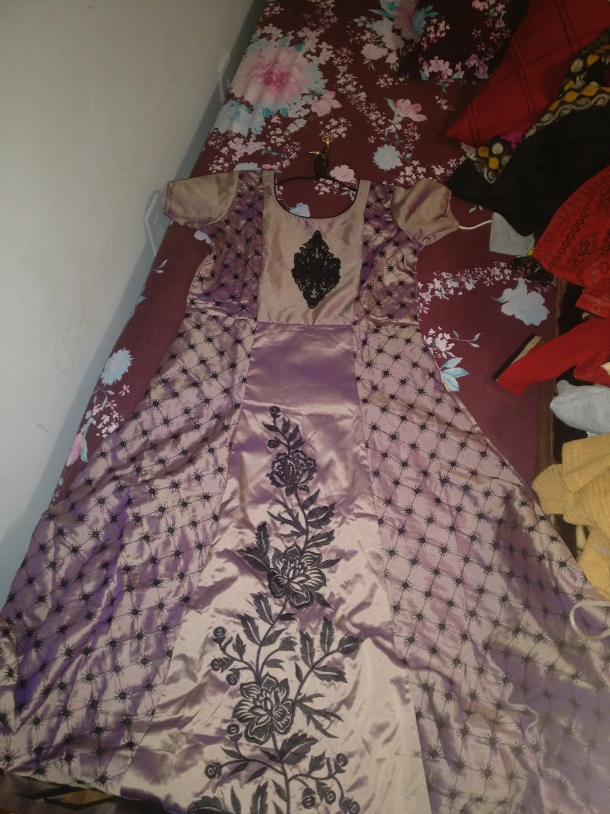 Indian purple dress for girls 3 piece dress,pants and duptha