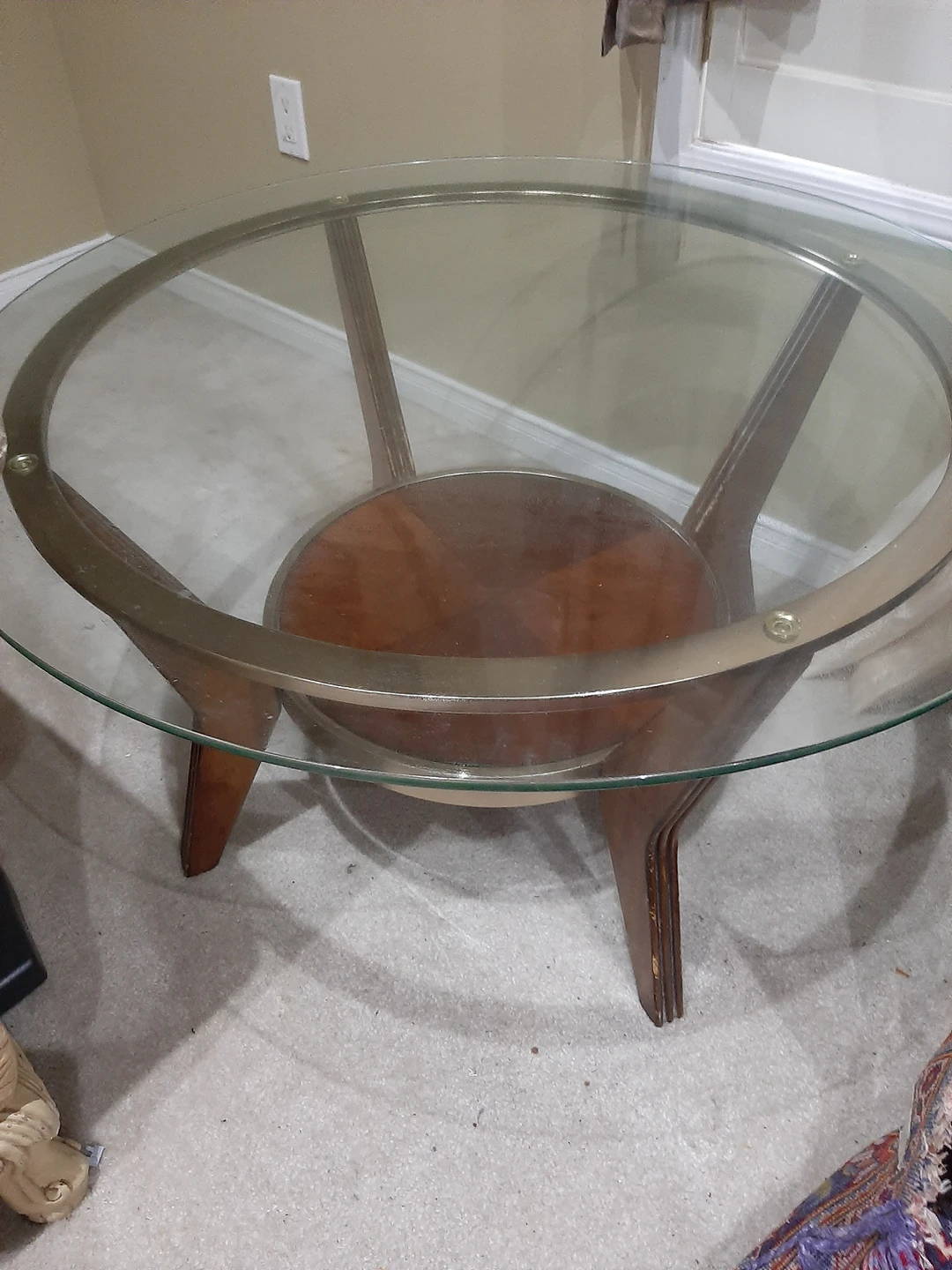 glass top coffee table