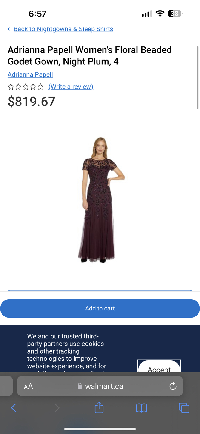 Womens adrianna papell floral beaded godet gown ,night plum