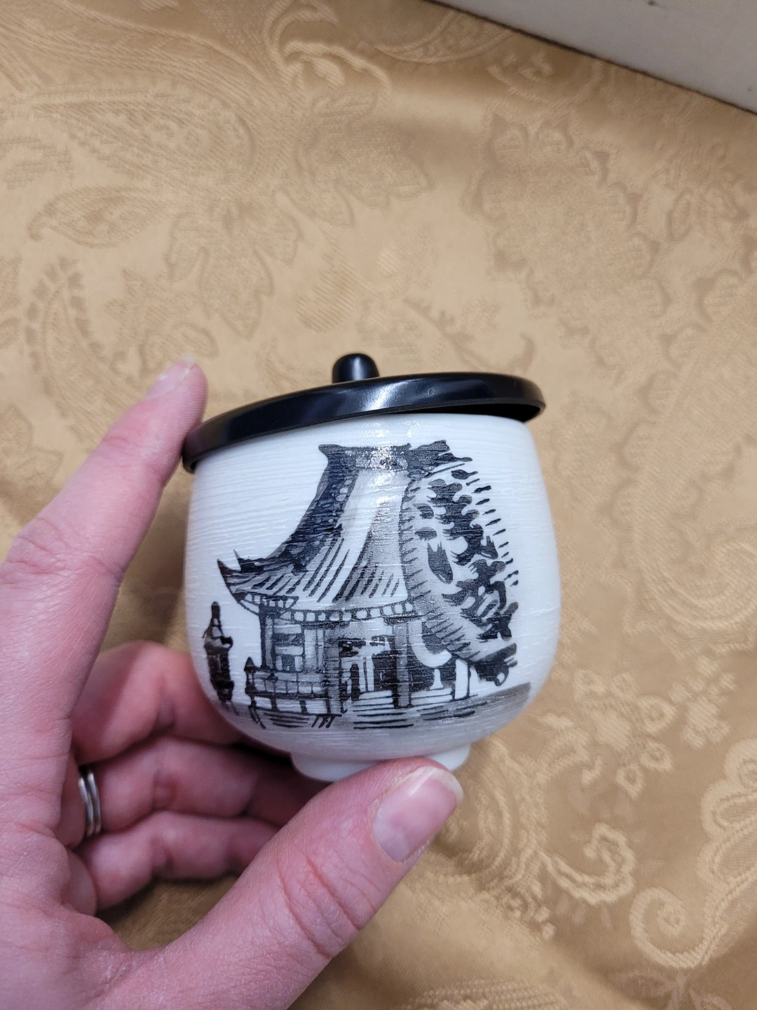 5 Painted Chinese Tea Cups image indicator(4)