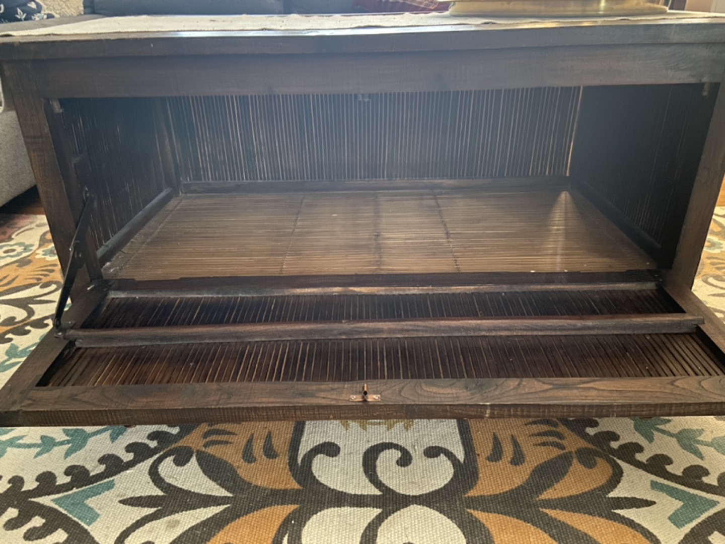 TEAK VINTAGE- BOHO coffee table & matching side table - STORAGE - photo 2