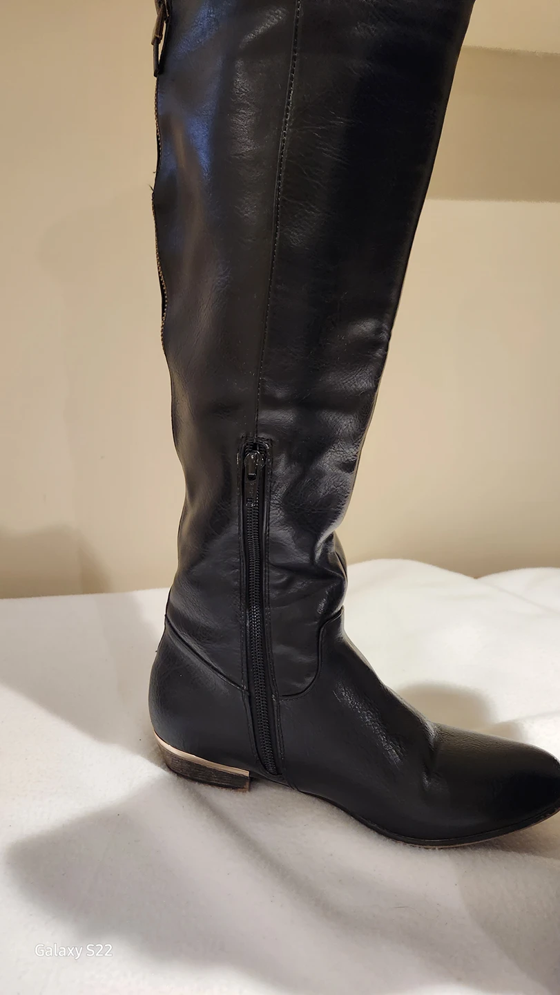 Call it Spring Faux Leather Side Zip Tall Riding Boots Size 7.5 - photo 4