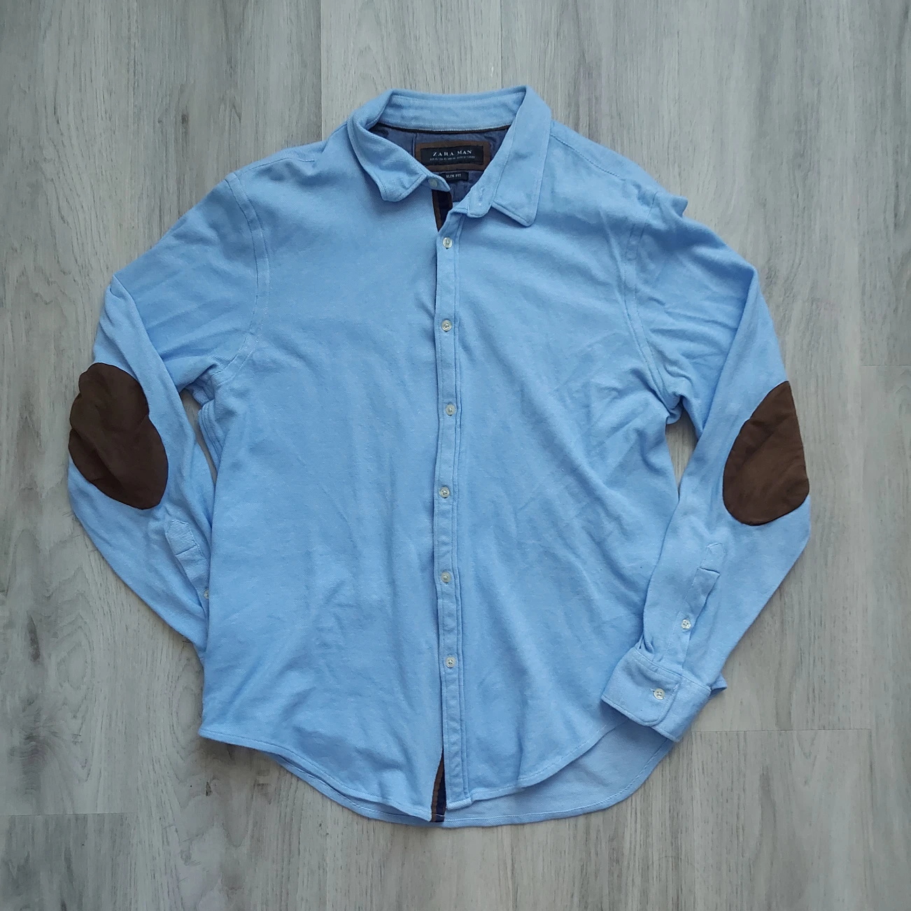 Blue Zara Man Button Up Shirt Dress Shirt thumbnail