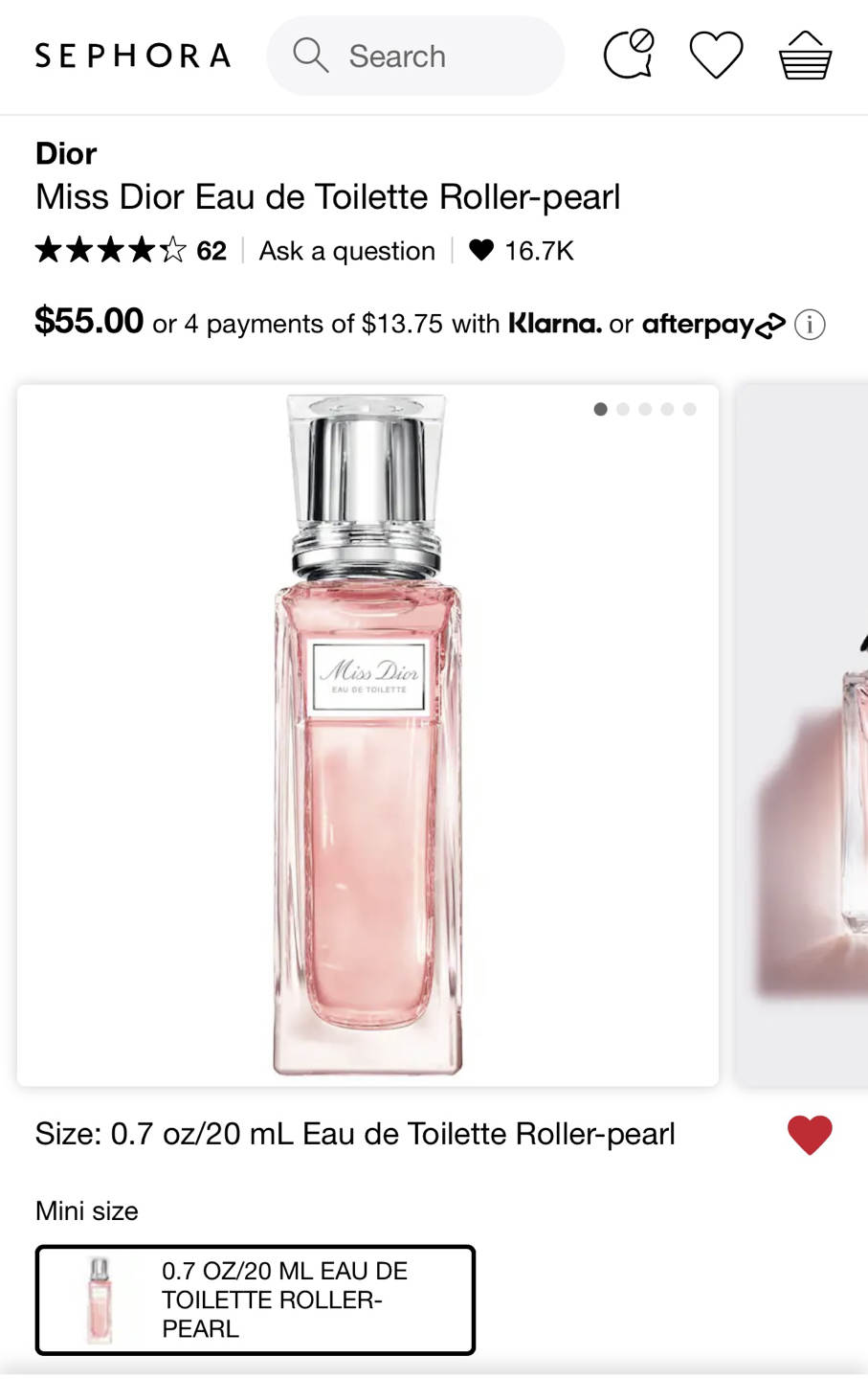 Miss Dior Eau de Toilette Roller-Pearl *PRICE DROP!* - photo 2