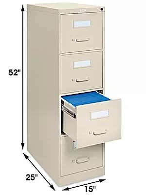 Thumb Lock Four Drawer Metal Filing Cabinet