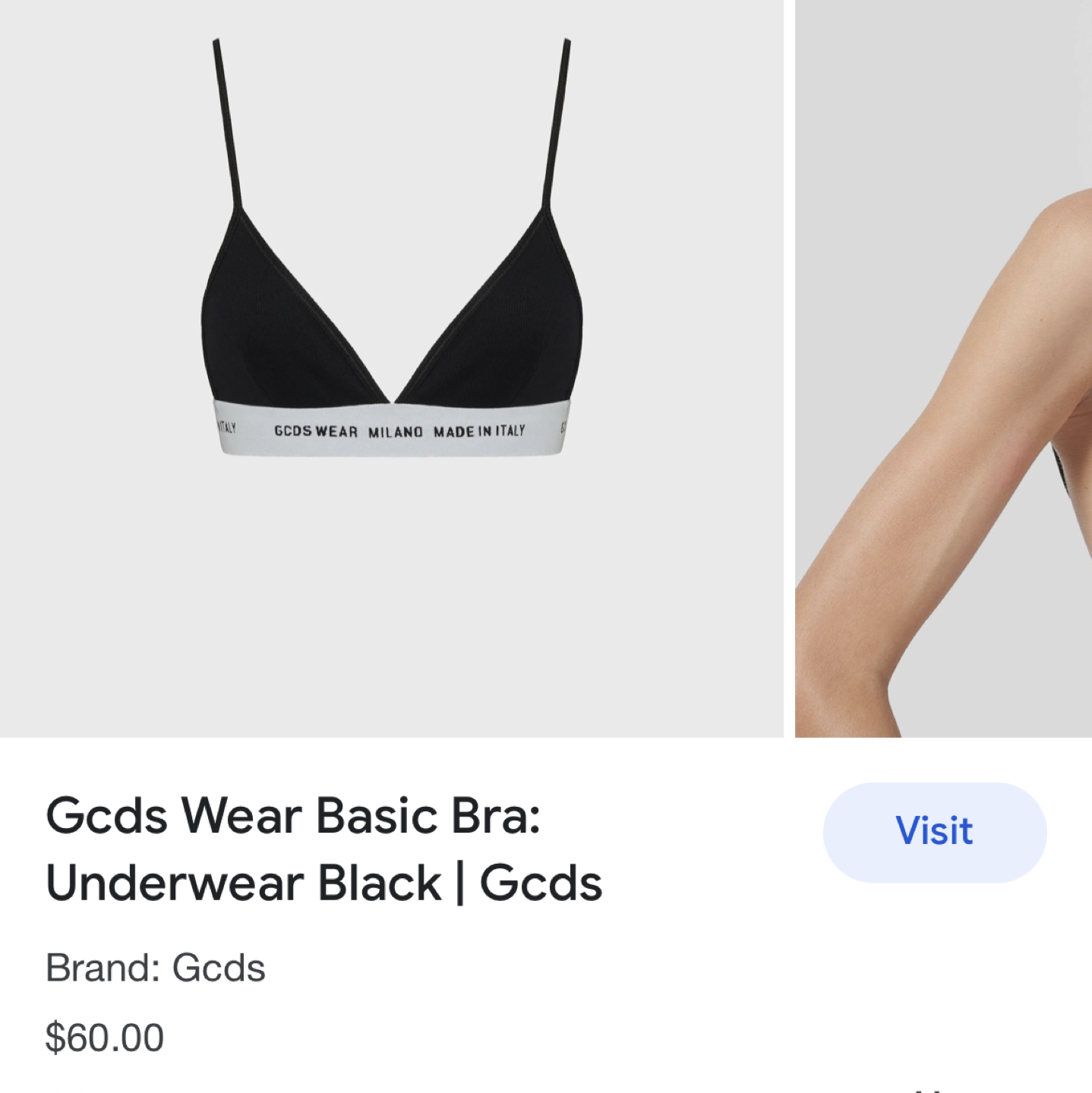 GCDS bra size XS