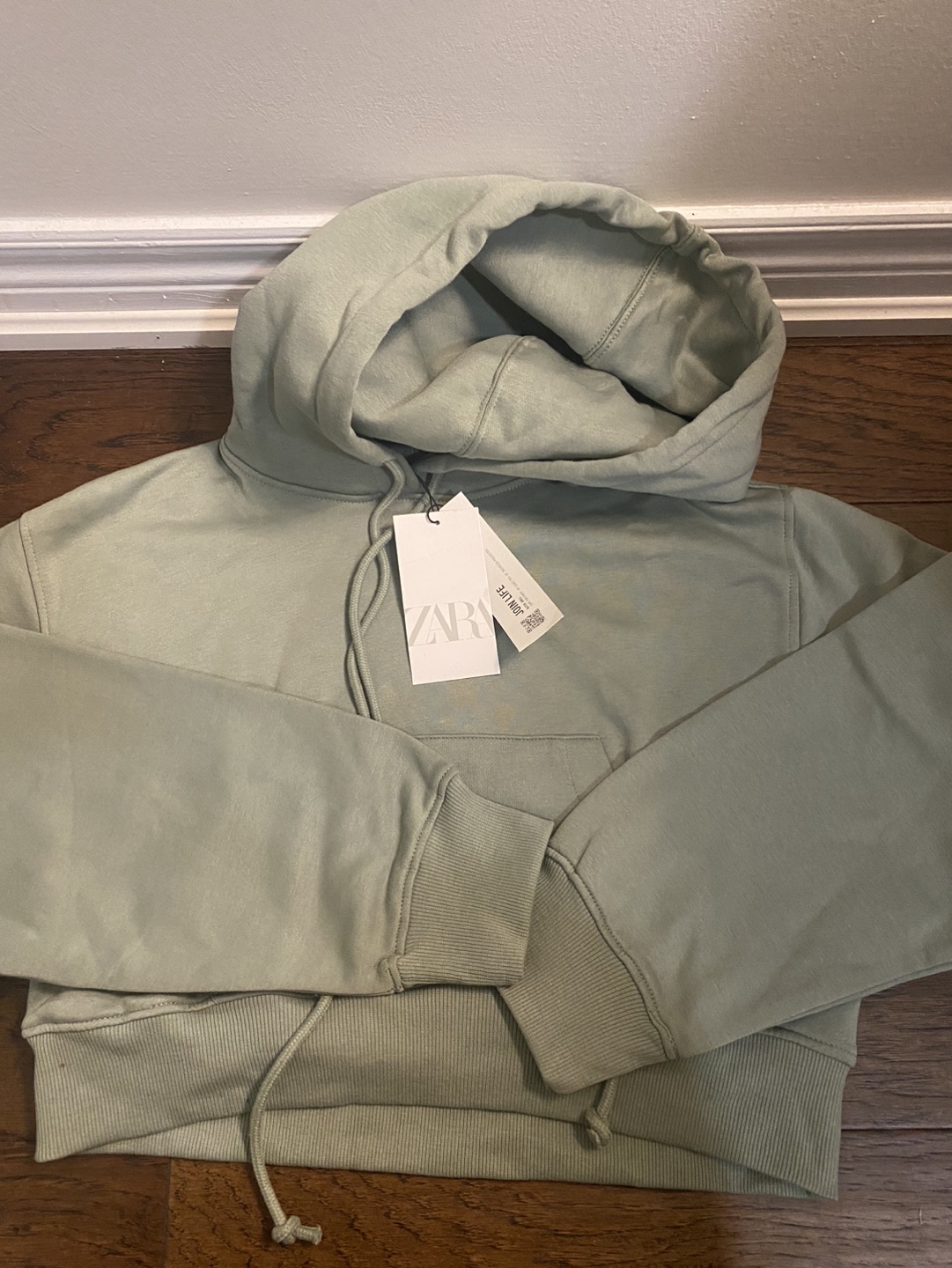 Zara Cropped Hoodie- New thumbnail