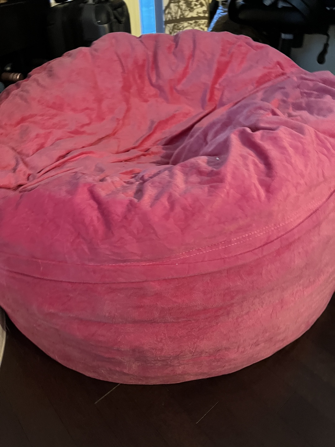 Bright pink beanbag, still in the box thumbnail