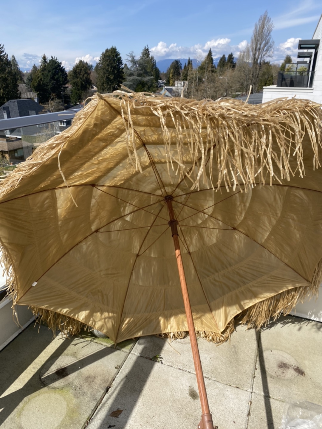 Straw Tiki Garden Patio Beach Umbrella