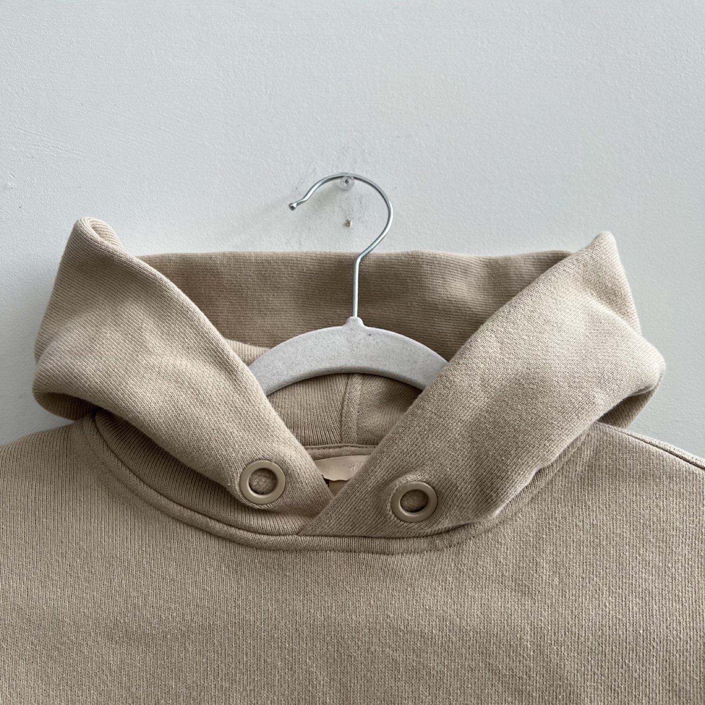 Beige dropped shoulder hoodie image indicator(3)