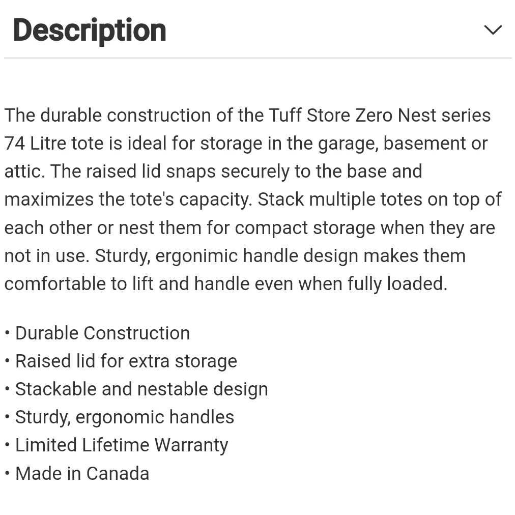 3 Tuff Storage boxes, 74 Liters image indicator(2)