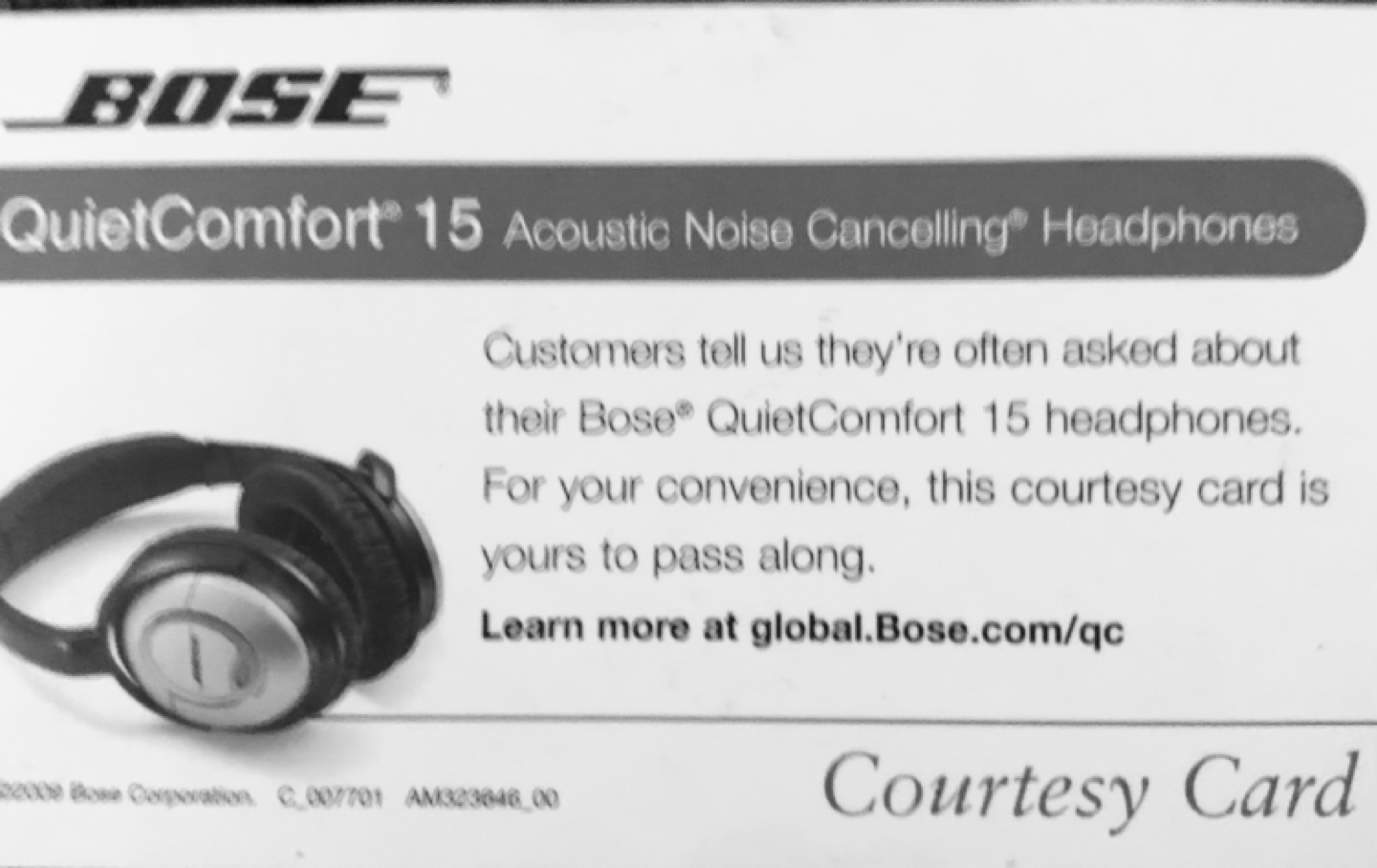 Bose QC15 Acoustic headphones wired thumbnail