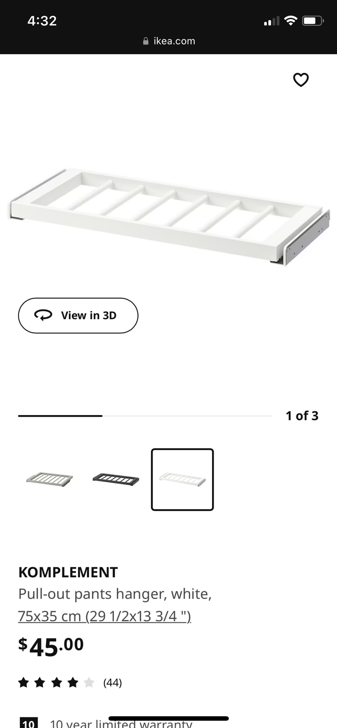 Ikea pants hanger