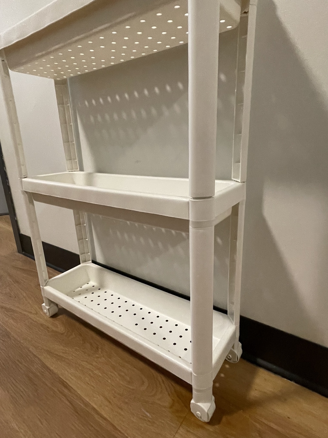 WHITE 3 TEIR STORAGE KART ON WHEELS image indicator(8)