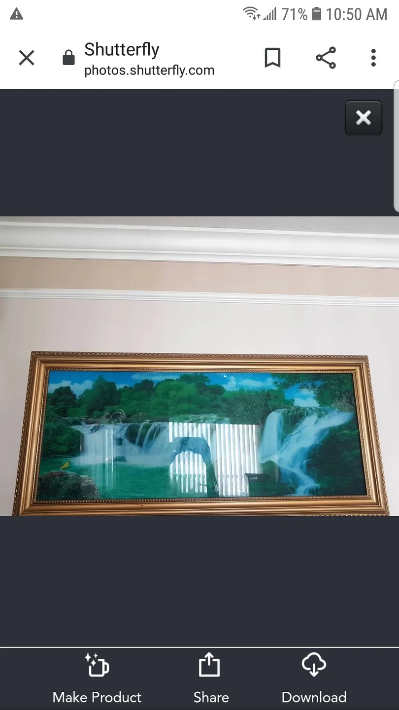 waterfall picture frame