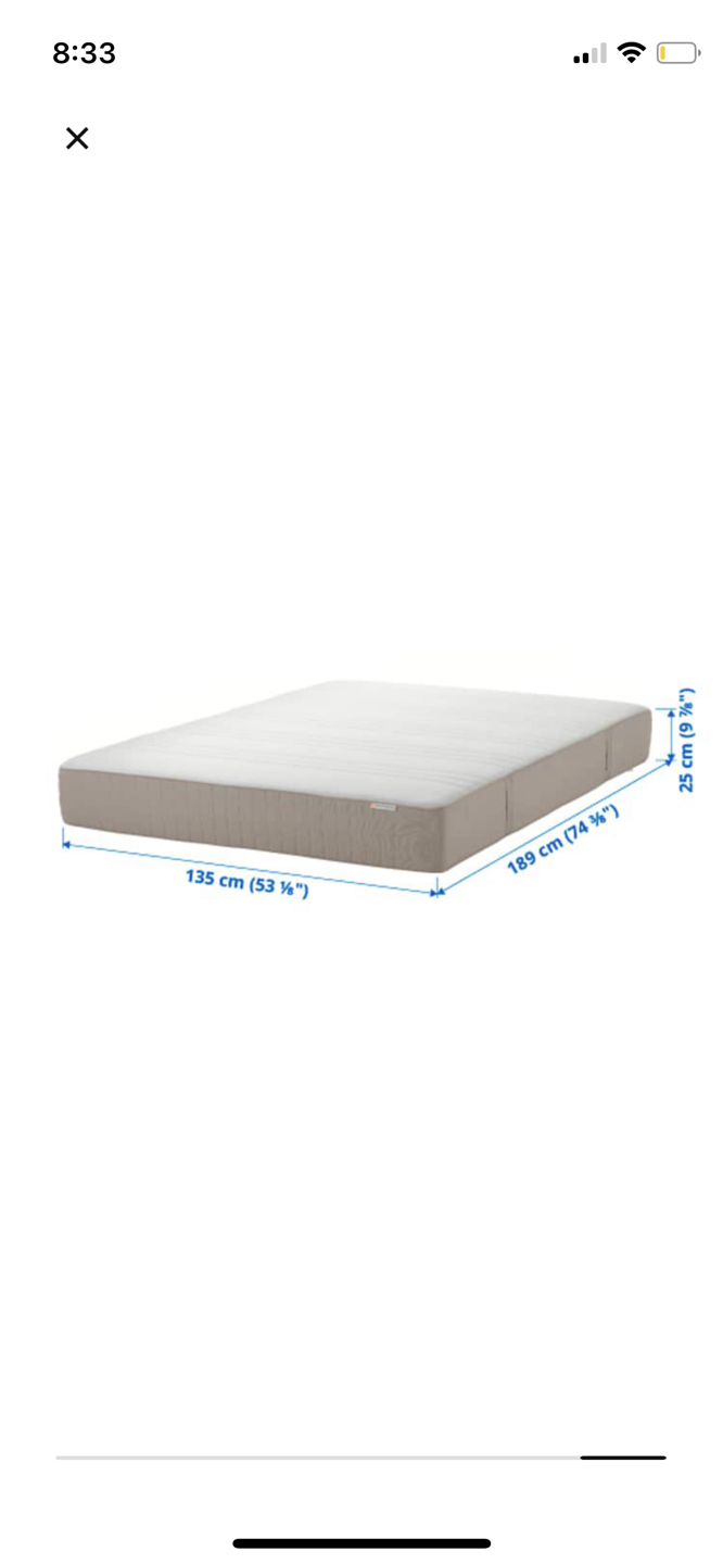 IKEA Full Medium Firm Spring Mattress - photo 3