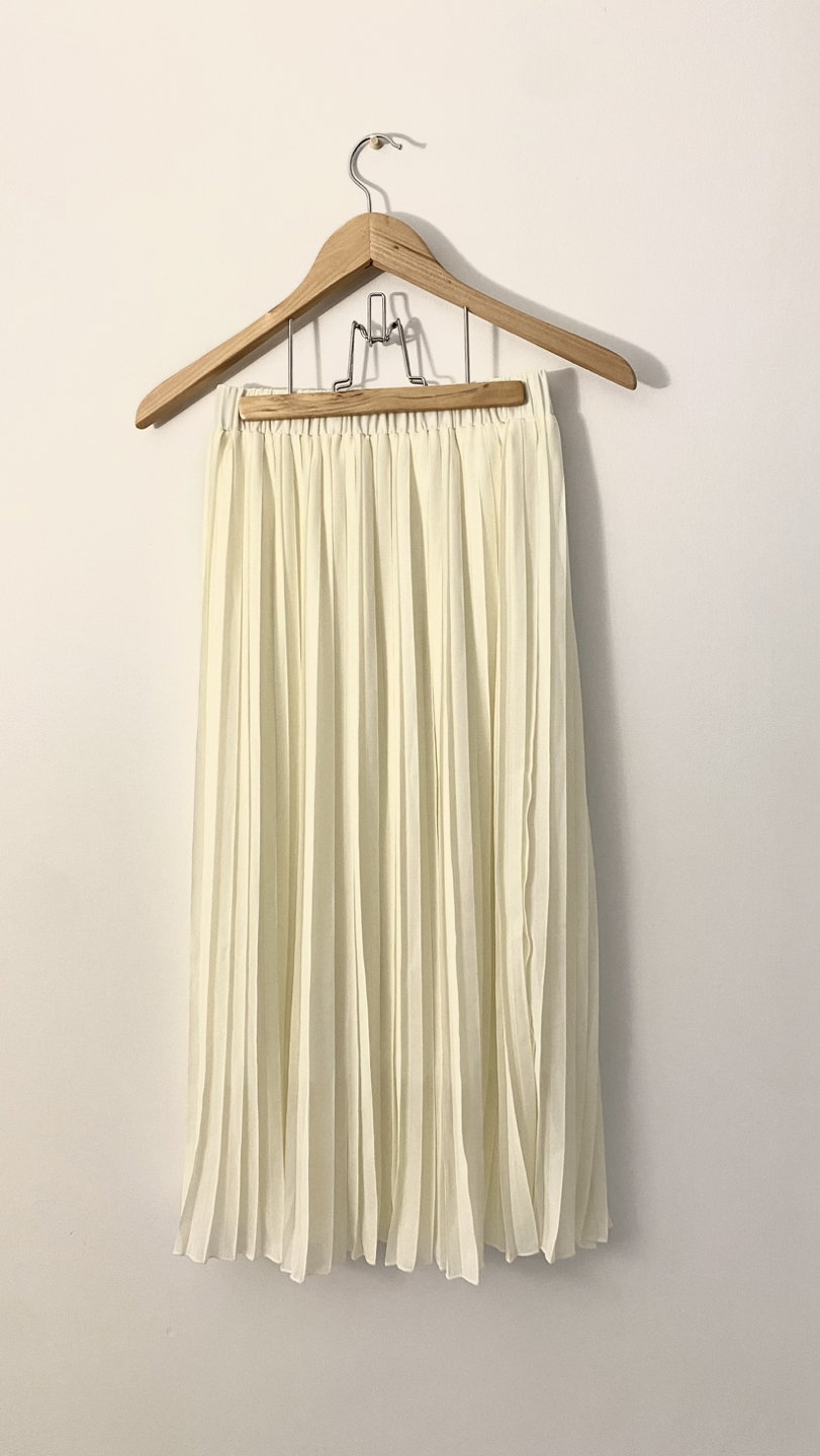 Light yellow pleated skirt - photo 3