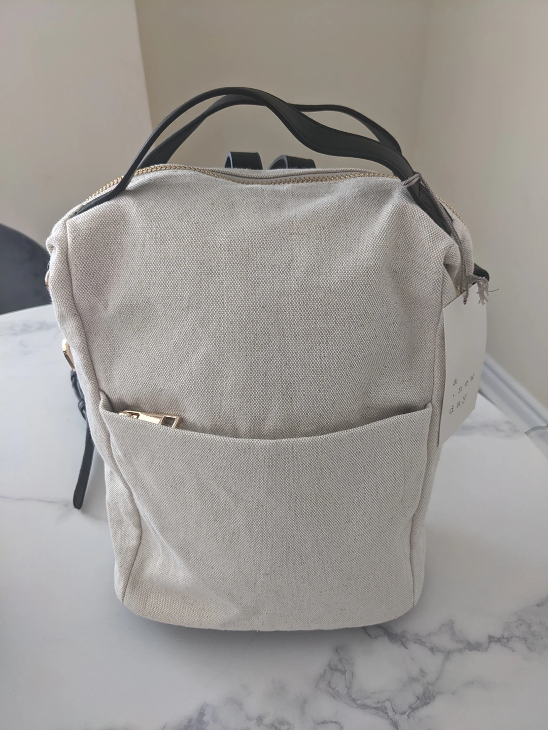 Mini canvas backpack