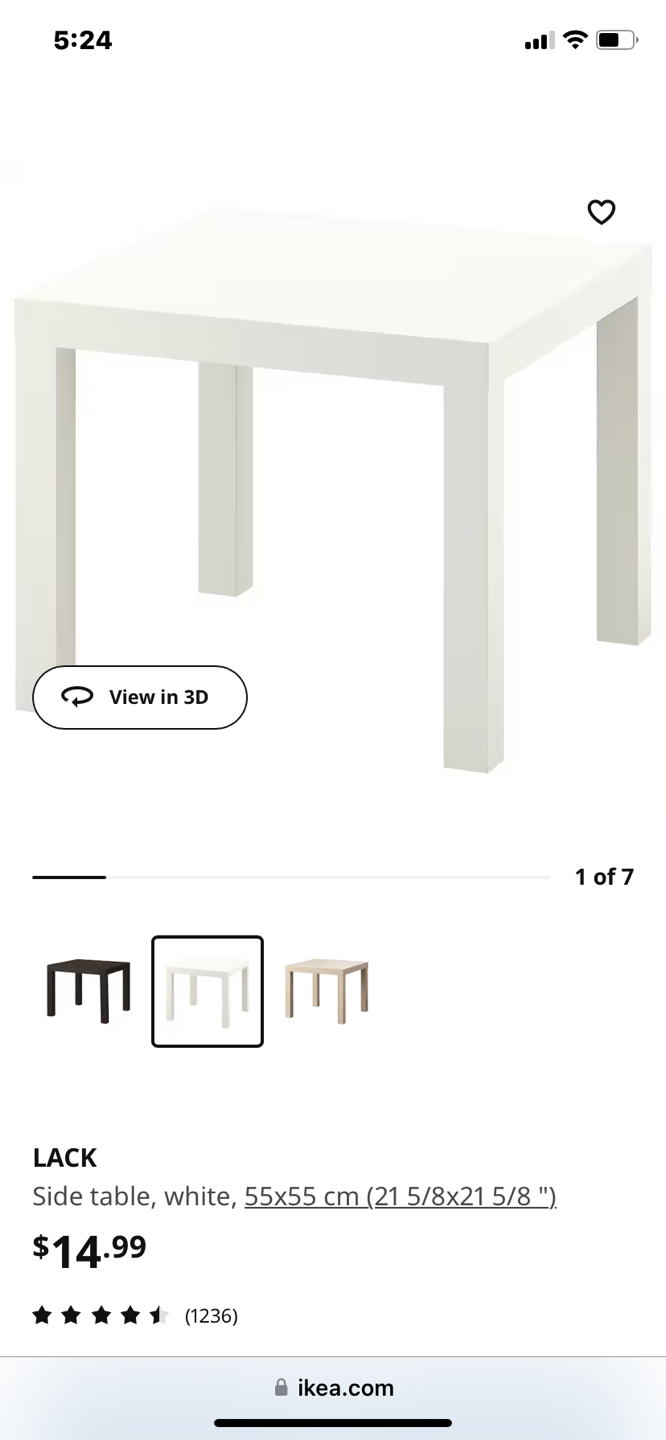 Ikea lack table final price