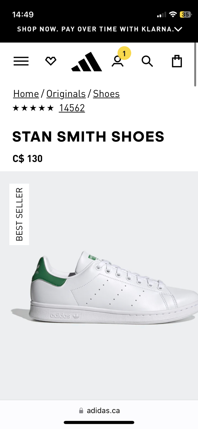 Brand New Stan Smith Men Size 11 thumbnail