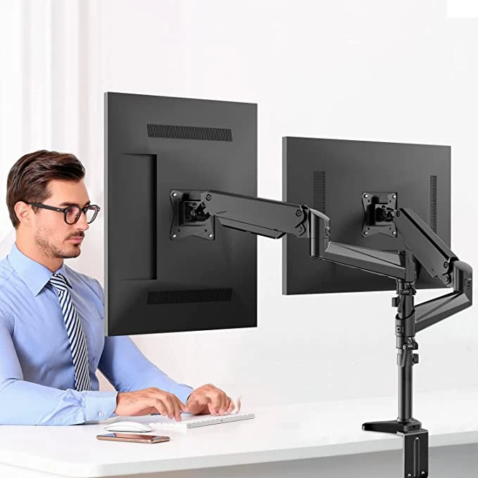 HUANUO Dual Monitor Mount Stand - Aluminum Gas Spring Arm Height - photo 5
