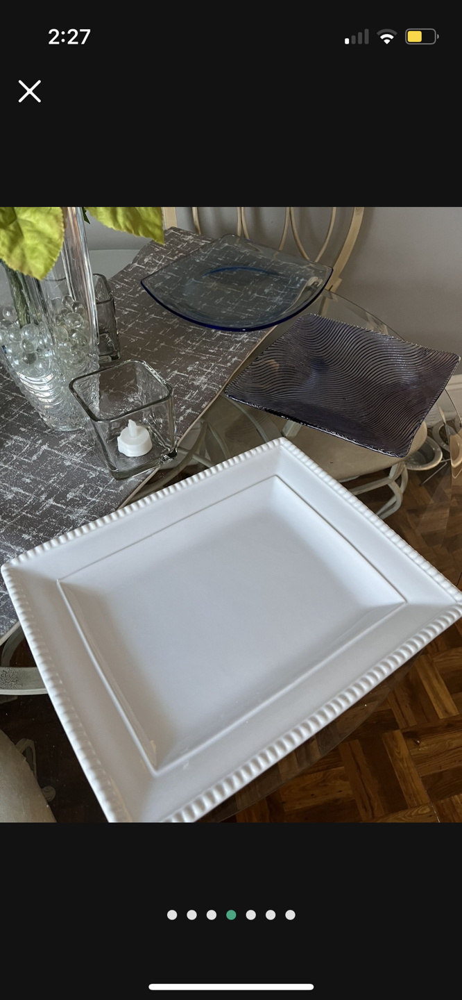 Like new Beautiful glass server plates - photo 4
