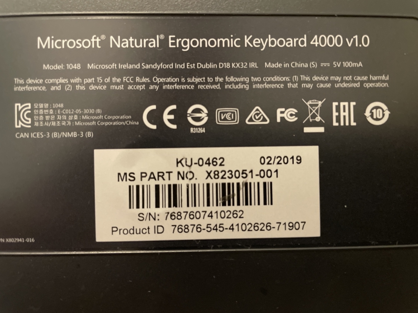 Ergonomic Keyboard 4009 Microsoft - photo 2