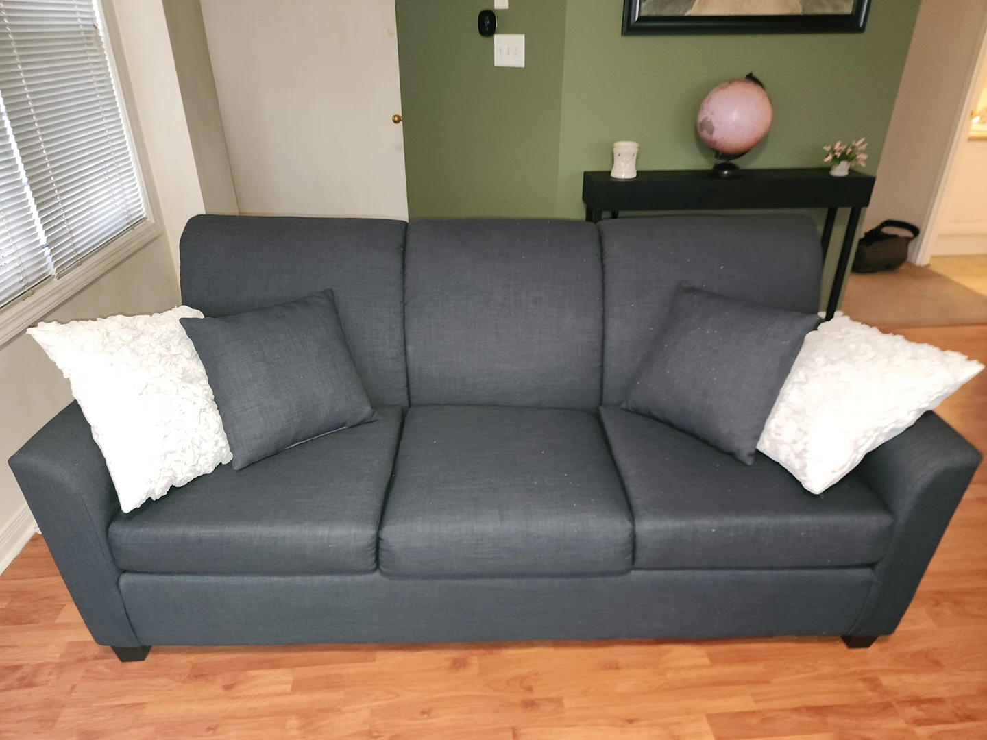 Leon's 3 Seater Blue/Grey Couch thumbnail