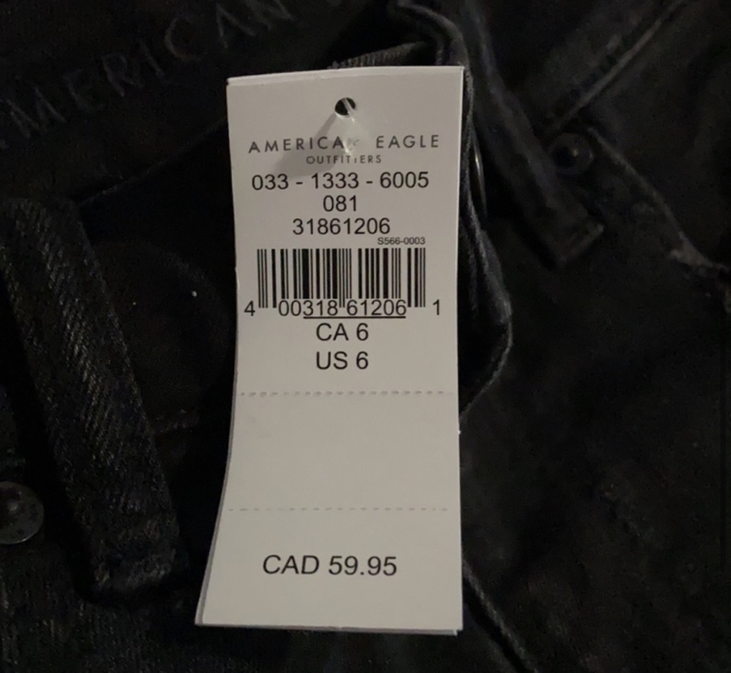 American Eagle Black Hi Rise Shorts NWT image indicator(3)