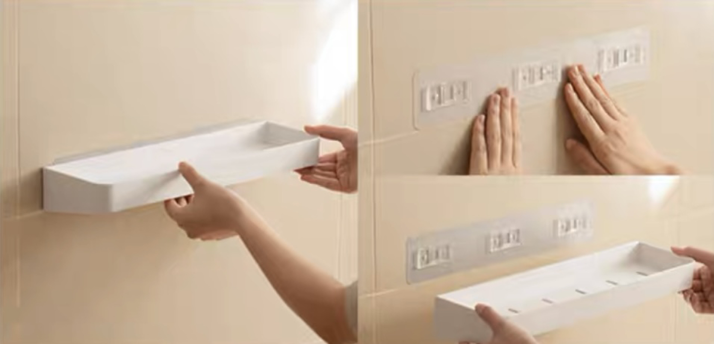 Plastic Punch Free Adhesive Shelf - photo 3