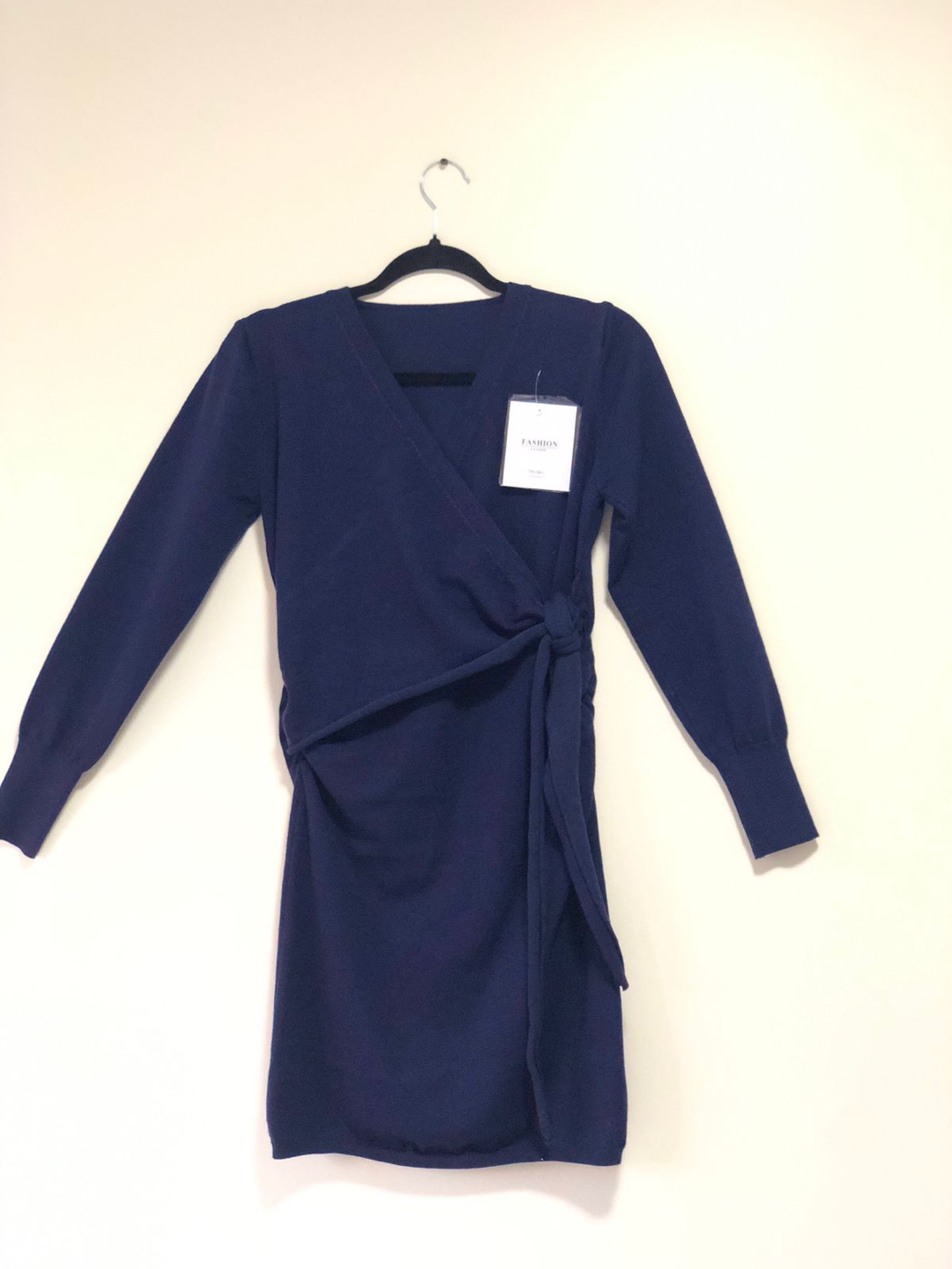 Beautiful cross body sweater/ dress, small, crochet, long Sleeve