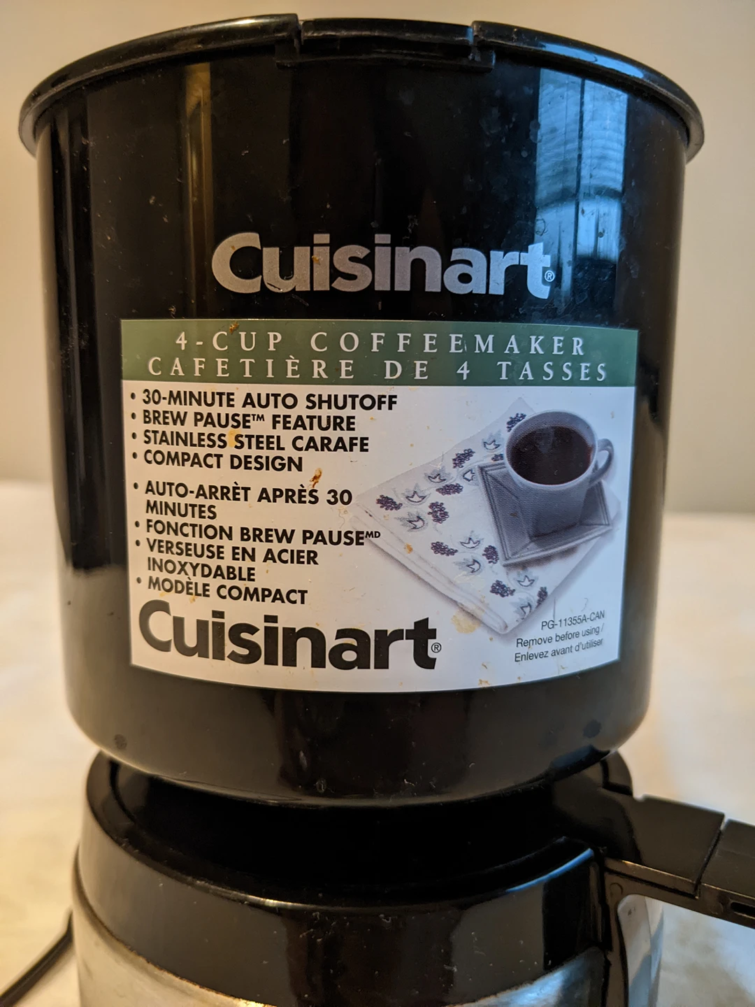Cuisinart 4 cup coffee maker thumbnail