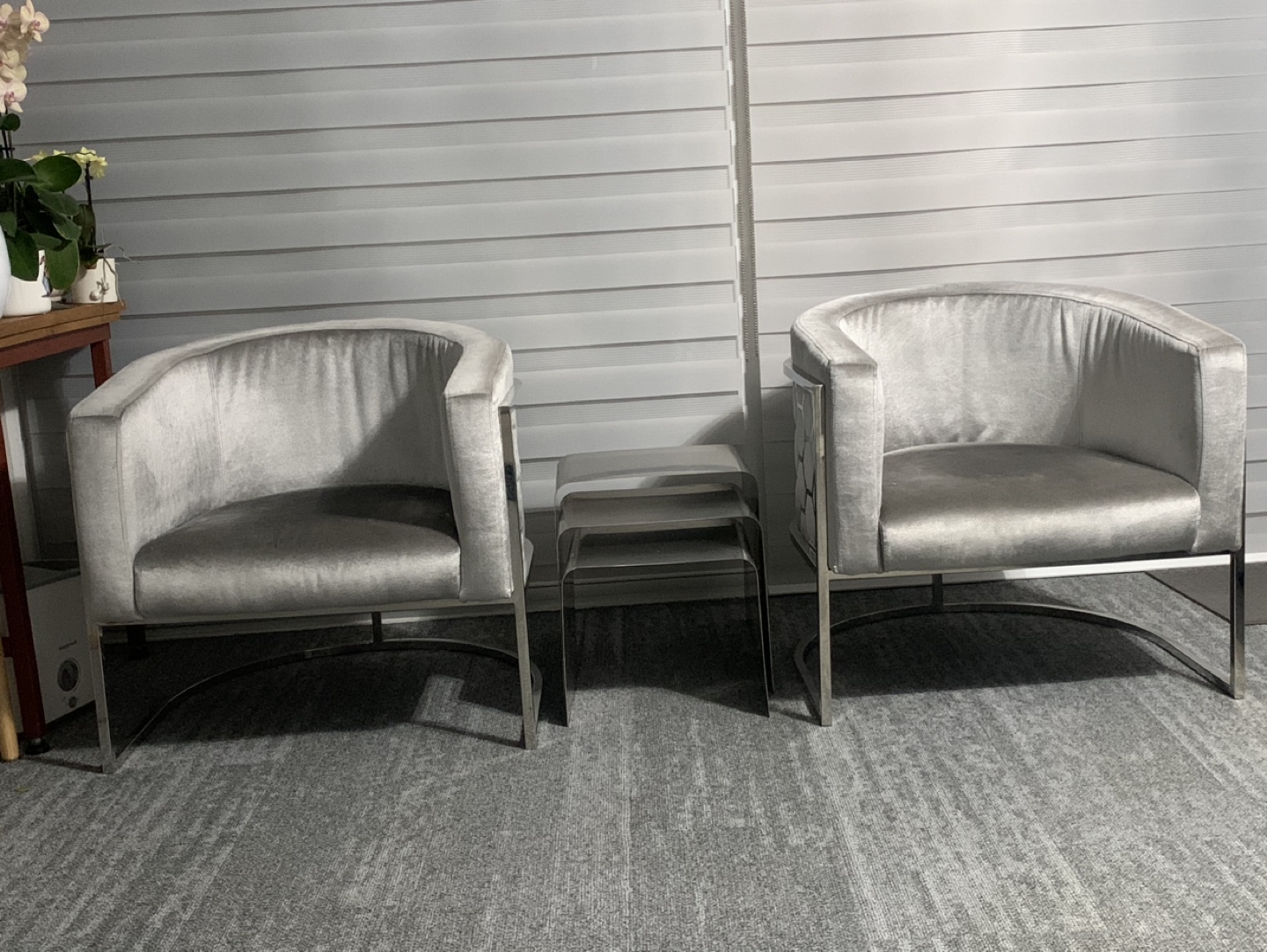 honeycomb accent chair grey - photo 5