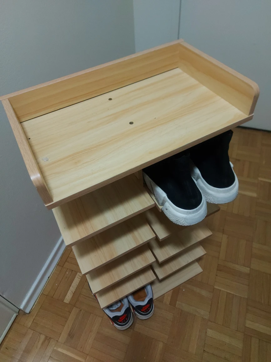 wooden shoe rack - photo 2