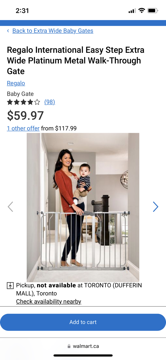 Regalo Extra Wide Walk-Through Gate kids