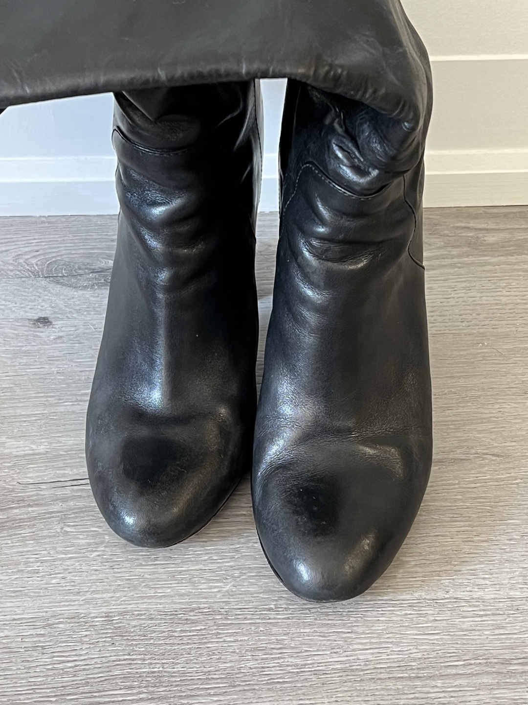 MOVING: Vince Camuto genuine leather high heel knee boots image indicator(4)