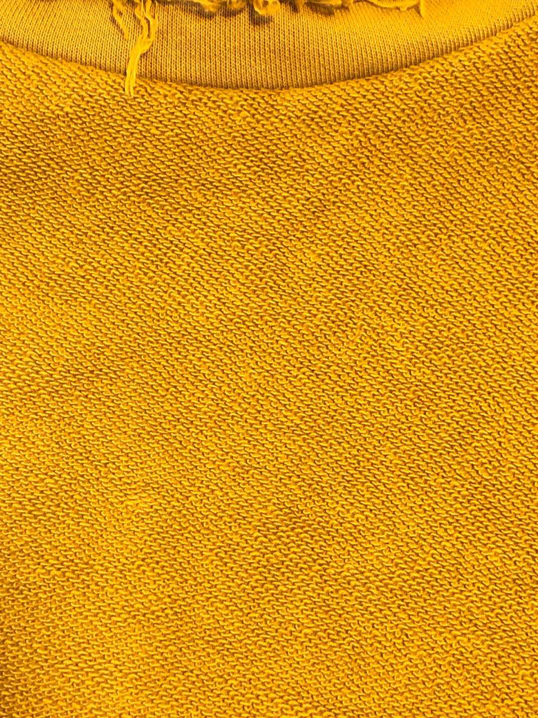 Oversized mustard sweater, distressed style, XL, quality fabric - photo 5