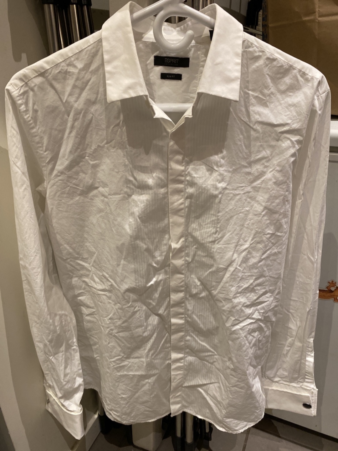 Esprit slim fit white dress shirt size 15