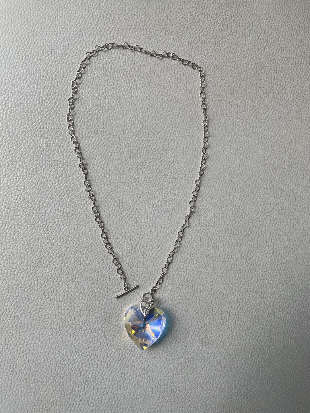 Swarovski Heart-shaped Crystal Toggle Sterling Silver Pendant - photo 2