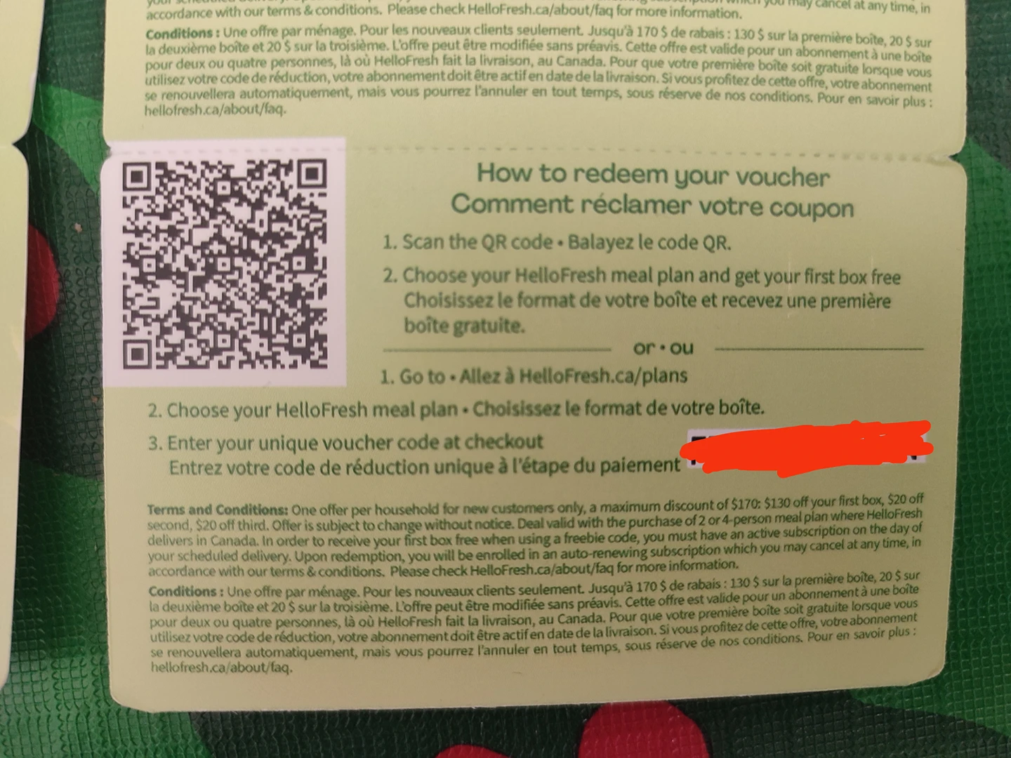 #Freecycle Hello Fresh 'Free Box Cards' image indicator(4)