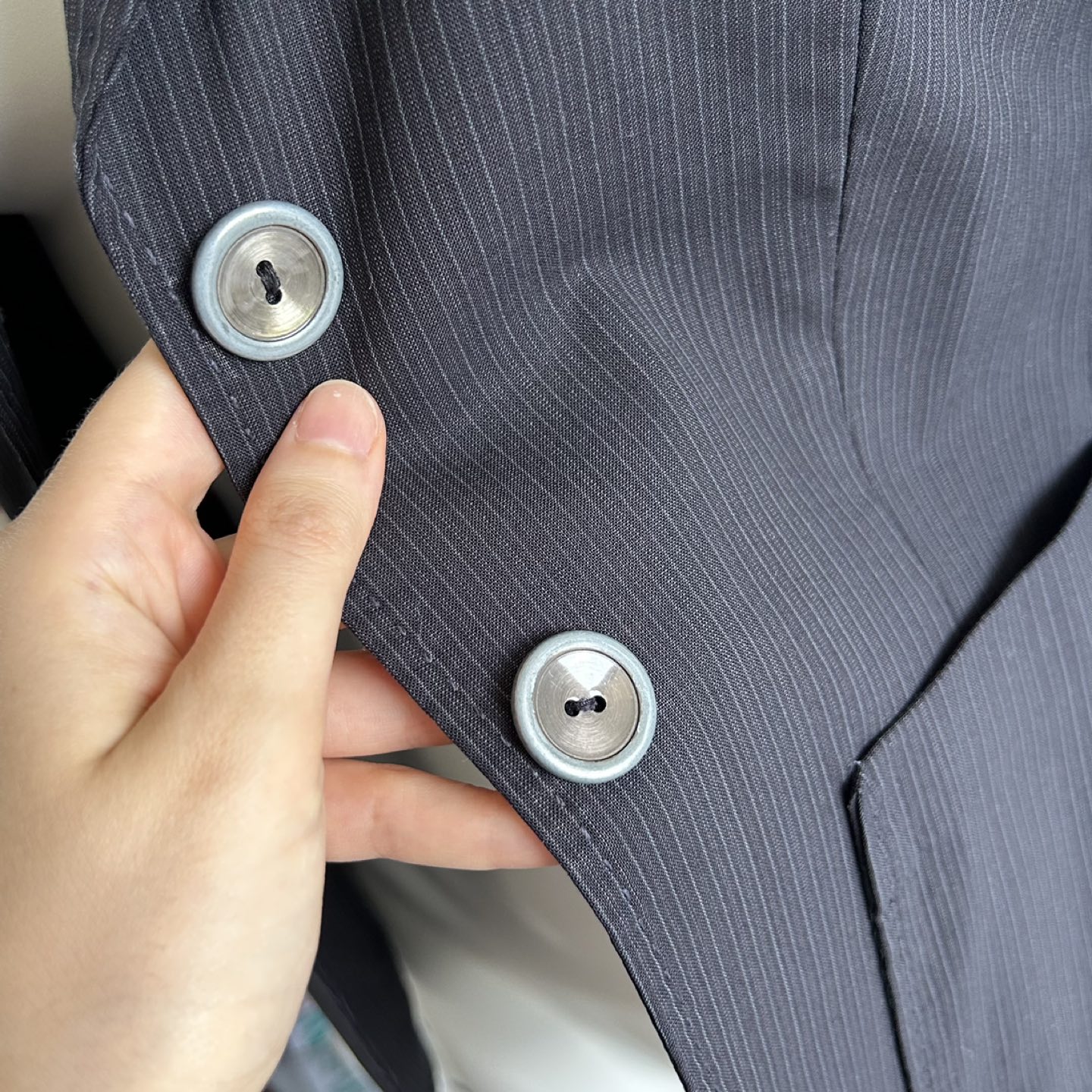 Teenflo navy wool blazer jacket 2/XS image indicator(5)